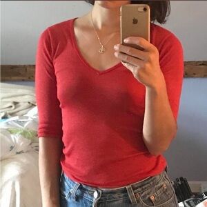 Vintage Bebe sparkly red top
